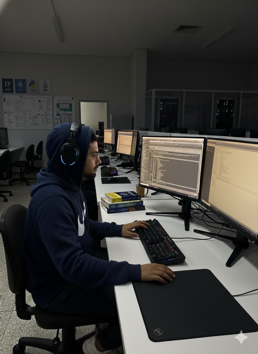 Foto do Davi Nascimento em um fundo escuro